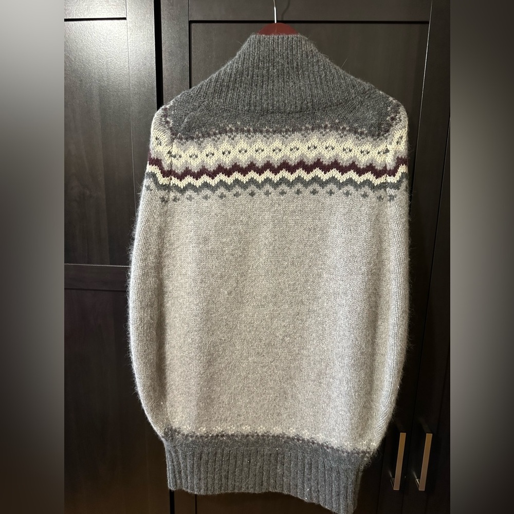 WAREHOUSE Fair Isle Sleeveless Poncho Cardigan – Size S - 70% Wool - Picture 3 of 10